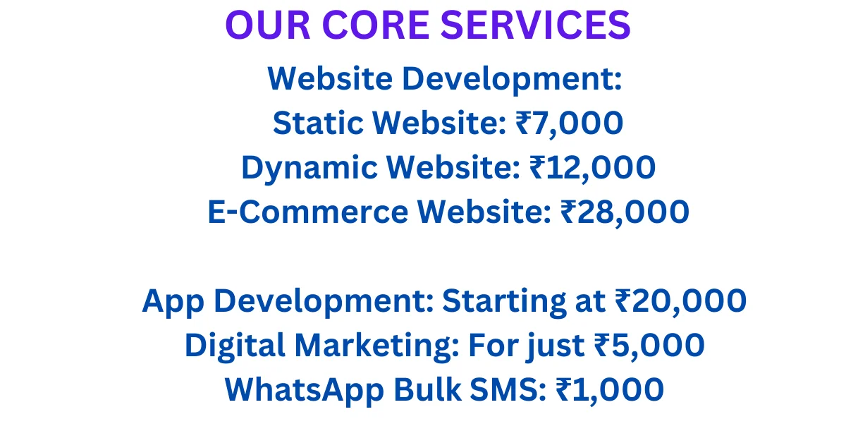 WEBSITE CHARGES IN HUBLI